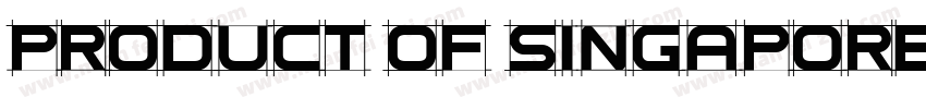 PRODUCT OF SINGAPORE字体转换
